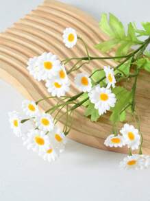 1/3/5PCS Artificial Chamomile Flowers Bouquets, 52cm Fake Daisy Flowers With 30heads Can Be Bent And Does Not Fade -For Wedding Decoration, Valentine'S Day Decor, Birthday Decor, Anniversary Decor, Home Decor,Table Decor,Bedroom And Bathroom Room Decor,Desk Decor,Room Decoration Stuff,Autumn Decor,Fall Autumn Decor ,Table Decor,Plant Pot Decor Gifts Graduation