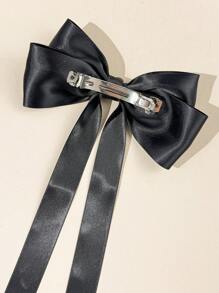 1 pieza Accesorio para el cabello con lazo elegante negro para mujer, adecuado para el uso diario, reuniones festivas, fiestas de cumpleaños, viajes, sesiones de fotos, un gran regalo versátil para combinar con diferentes atuendos, una gran idea de regalo para mejores amigas