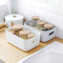 5/10 pièces Ensemble de boîtes de rangement multifonctions - idéal pour les cosmétiques, les collations, les boîtes de rangement en plastique pour la cuisine, la salle de bain, le dortoir, le rangement de cuisine, le rangement d'articles, le rangement de tiroirs, les ustensiles de cuisine, les accessoires de cuisine