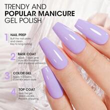 JR JR 6pcs 16ml Gel Nail Polish Set Including Red Pink Nude Gel Polish Kit UV LED Soak Off Polish Home DIY Top Coat Base Coat Gifts For Girl