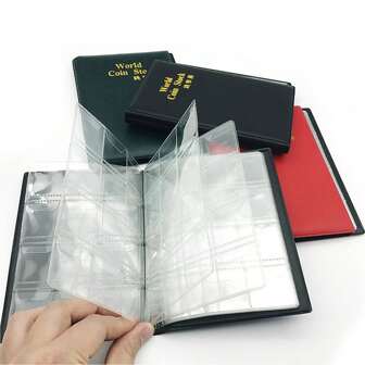 (1pc) 120 Slots Coin Collection Album, 15.5*11CM