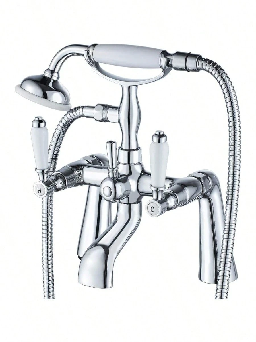 Traditional Bathtub Mixer TapLuckyhome Victorian Bath Shower Mixer Tap With Hand Held Shower ...