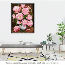 SNA 2025 New Style Peony Flower Landscape DIY 11CT Painting Cross Stitch Embroidery Kits Thread Needlework Steed Home Decoration Gift