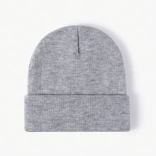 1pc Personalized Embroidered Knitted Hat, Custom Text Logo Solid Color Elastic Winter Beanie, Outdoor Autumn Winter Warm Essential Accessory, Gifts For Her - L - View 17