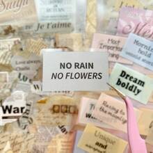 6 hojas de pegatinas de collage de frases en inglés - suministros para scrapbooking y manualidades DIY, paquete de pegatinas decorativas para diarios y cuadernos - Multicolor - Ver 2