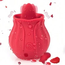 1pc Clitoral Licking Tongue Rose Sex Toy Vibrator Stimulator For Women, Vibrating Rose Adult Women Couples Sex Toys With 10 Modes, Female Mini Clitoris Nipple Vibrator For Woman Her Pleasure - Clitoris Vagina Pussy Pump Tongue Vibrators For Women Quick Sexual Pleasure, Female Couple Sex Toy & Games