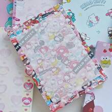 Sanrio Blocco note adesivo forato con motivi carini della serie Sanrio, quaderno con note appiccicose con il gatto KT