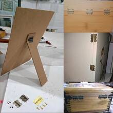 20 件仿古铜迷你蝴蝶门铰链橱柜抽屉珠宝盒装饰铰链适用于家具五金件带螺丝 - 彩色 - 查看 2