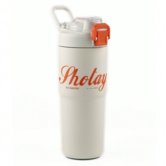 SHOTAY Stainless Steel Vacuum Insulated Tumbler, 750ml/25.36oz Car Cup, Leak-Proof, Keep Hot/Cold, One-Click Lid, Lock Cap, Dual Drinking Mouth Thermos Cup