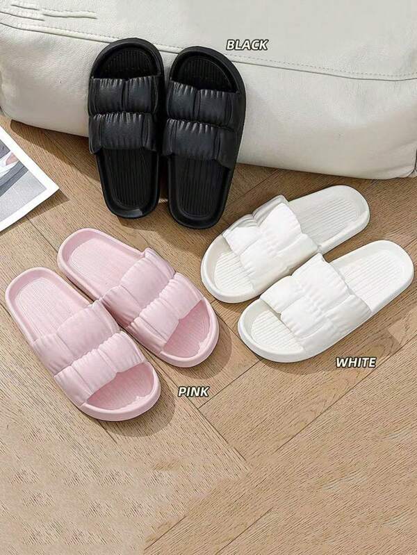 1 paire de sandales sans glissement unisexes pour salle de bain, tongs légères d'intérieur pour patio et maison, pantoufles spéciales pour couple, pour l'été, les vacances, la décoration de la salle de bain de la maison, les vacances et la rentrée scolaire