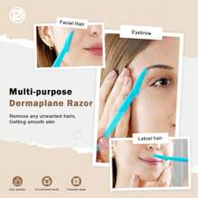 Juego de 5/10/30/40/66 piezas de recortadora facial de acero inoxidable con protectores de seguridad para hombres y mujeres - Kit de depilación multiuso para Body, rostro y zona del bikini - Herramienta de perfilado de precisión para cejas