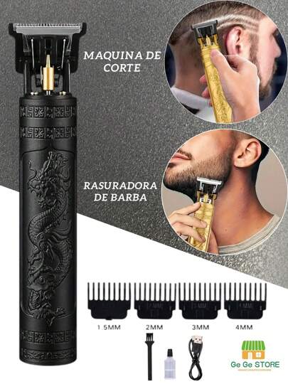 3 en 1 Afeitadora, Rasuradora De Barba, Maquina Para Cortar Cabello, Cortadora Profesional de Pelo Para Peluqueria, Maquina de Afeitar, Rasuradora Para Cabello y Pelo, Herramienta Profesional Para Cortar El Cabello, Cortapelos Electrico, Barberia, Estetica, Peluqueria LFQ-02