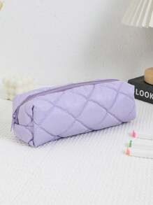 1 pièce Sac cosmétique de campus pour jeunes, organisateur de pinceaux de maquillage et de crayon à sourcils étanche - Multicolore - Voir 9