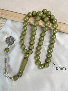 1 pieza Brazalete de cuentas de resina de ámbar falso de color Morandis de 45 piezas, adecuado para uso diario de hombres