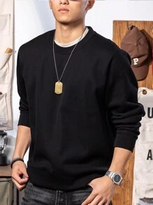 Classic Ribbed Cuffs, Long-Lasting Fit And Comfortable, Suitable For Daily Wear, Outdoor Travel Men's Sweatshirt, Spring And Summer Men's Tops