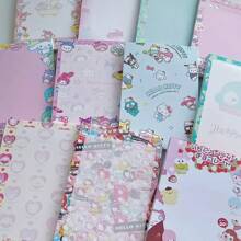 Sanrio Blocco note adesivo forato con motivi carini della serie Sanrio, quaderno con note appiccicose con il gatto KT