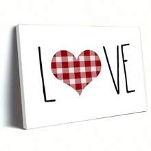1 Pc Valentine's Day Wall Art Wooden Framed Canvas Painting -  Thickness 2.25cm/0.9inch,Home Gift Decoration, Room Decoration Aesthetic, Wall Decoration Art, Perfect Gift, Autumn And Winter Wall Decoration, Living Room Decoration, Bedroom Decoration, Kitchen Decoration, Entry Decoration, Bathroom Decoration, Direct Wall Painting, High Quality Wall Painting Poster