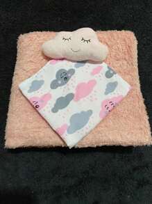 Baby Blanket Kit With Soft Blanket For Baby Boy And Girl With Pacifier Clip - Pink Cloud Kit - View 2