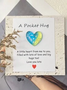 Positive Energy, Emotional Encouragement, Pocket Hug Ombre Heart Design Cards, Home Decor Gifts Suitable For Birthday, Wedding, Valentine's Day Party Gifts For Friends, Family, Couples