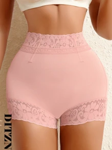 DITZN Hot Style Small Pants Net Celebrity Boxer Lace Body Shaping Pants - Pink - View 4