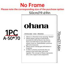 1pc Ohana Definition, Hawaiian Wall Art, Ohana Wall Decor, Ohana Poster, Ohana Gift, Hawaiian Wall Decor, Ohana Wall Art, Ohana Means Family , Canvas Wall Decor For Living Room, Bed Room, Hallway