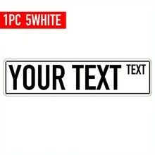 Señal de calle metálica personalizable, placa de estilo clásico con nombre o información personalizada, 16x4 pulgadas, montaje universal, sin necesidad de electricidad, apta para uso interior y exterior, disponible en varios colores - multicolor - Ver 6