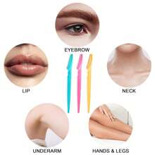 Juego de 5/10/30/40/66 piezas de recortadora facial de acero inoxidable con protectores de seguridad para hombres y mujeres - Kit de depilación multiuso para Body, rostro y zona del bikini - Herramienta de perfilado de precisión para cejas