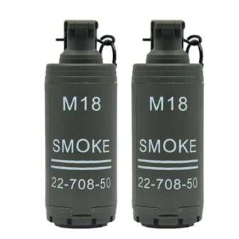 1 件 M18 气枪手榴弹玩具，1 件塑料玩具手榴弹，适用于 CS 战争游戏战术装备，CS 手榴弹拉环玩具，角色扮演模型道具，适合 14 岁以上儿童