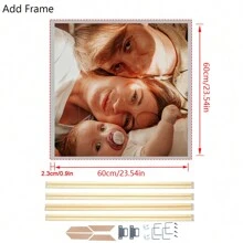 1 Pieza Póster grande personalizado en lienzo, póster enmarcado o sin marco DIY, imprime tu foto en lienzo como un regalo creativo, decoración de pared, mural, arte de pared, impresión en lienzo, póster en lienzo, decoración de pared en lienzo, impresión de póster. Es un regalo perfecto para novia/novio, familia, hijo, hija, estudiante, regalos ideales para él, regalos ideales para ella, novio, papá, novia, mamá, familia, amigos