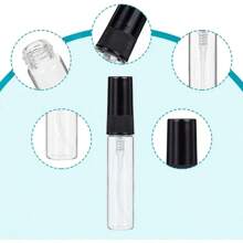 50PCS 5ML Mini Fine Mist Glass Spray Bottle Empty Travel Atomiser Spray Bottles For Perfume Toiletries Liquid Cosmetics