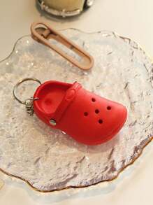 1pc Cute Mini Shoe-Shape Keychains,Slipper Keychains,Beach Hole Shoes Key Chains For DIY Backpack,Valentine's Day Gifts - Multicolor - View 9