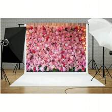 Pink Rose Wall Design Backdrop Wedding Venue Decoration Banner Wedding Portrait Photo Booth Decoration Props Vinyl