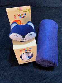 Baby Blanket Kit With Soft Blanket For Baby Boy And Girl With Pacifier Clip - Marine Fox Kit - View 1