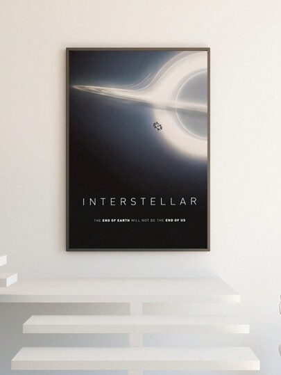 1PC Interstellar Movie Posters, Nowoczesny Minimalistyczny Kosmiczny Wydruk Sztuki, Płócienny Dekor Ścienny, Klasyczna Okładka Filmowa Do Sztuki Ściennej W Domu, Sypialnia, Wystrój Salonu, Klasa, Łazienka, Do Użytku Wewnętrznego, Bezramowy