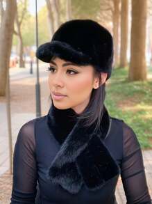 Set de 2 piezas de gorra de béisbol y bufanda, cuello calentador y gorra unisex para otoño/invierno