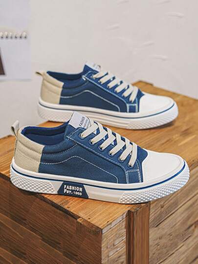 Zapatillas de lona casuales para hombre, sencillas y versátiles, elegantes para uso al aire libre, ocio y uso diario