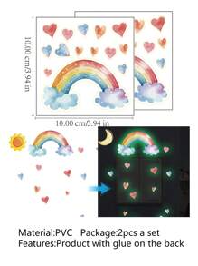 2 Sheets Removable Switch Stickers Glow In The Dark Wall Sticker Glow In The Dark Butterfly Fairy Wall Sticker For DIY Home Decor Switch Decoration ﻿ Gifts Birthday Graduation Personalised Stickers - Multicolor - View 15