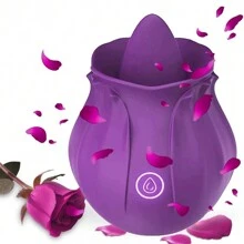 1pc Clitoral Licking Tongue Rose Sex Toy Vibrator Stimulator For Women, Vibrating Rose Adult Women Couples Sex Toys With 10 Modes, Female Mini Clitoris Nipple Vibrator For Woman Her Pleasure - Clitoris Vagina Pussy Pump Tongue Vibrators For Women Quick Sexual Pleasure, Female Couple Sex Toy & Games