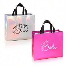 8pcs Bride/Bridal Party Favor Gift Bags, Wedding Decoration Gift Bags, Bridesmaid Gift Bags, Creative Wedding Decoration, Bridal Shower Novelty Sparkling Wedding Decor Gift Bags, Wedding Decor, Home Decor, Room Decor Party Favors Gifts Birthday Graduation Birthday Decorations Party Decorations