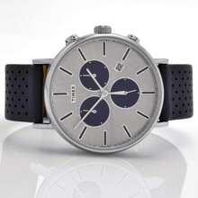 Timex TW2R97700 Men's Fairfield Supernova Blue Leather Strap Watch - 銀色 - 查看 2