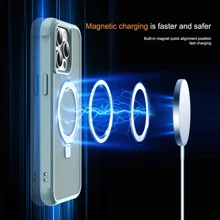 Étui compatible avec les séries iPhone 16/15/14/13/12/11 avec support magnétique invisible en anneau. Étui translucide de qualité militaire. Compatible avec MagSafe. Sensation de prise en main agréable. Idéal pour cadeau, famille, amis, enfants, anniversaire, printemps, vacances, petits amis, petites amies, Saint-Valentin