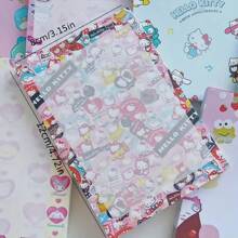Sanrio Blocco note adesivo forato con motivi carini della serie Sanrio, quaderno con note appiccicose con il gatto KT