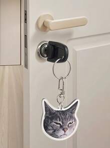 Customized Pet Photo Keychain, Acrylic Keychain, Dog Portrait Keychain, Cute Personalized Design Keychain, Kawaii Dog Keychain, Gift For Dog Lovers Ornamental,Engraved Stylish,Fashion,Colorful,Vintage,Cute,Contracted,Cuties Custom,Unique,Customized,Personalized Pet For Anniversaries,For Birthdays