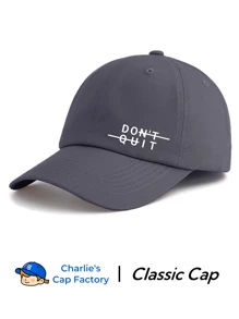 1 Pc DON'T QUIT Baseball Cap, Stylish Classic Soft Sweatband Adjustable Size Lightweight Sun UV Protection Versatile Classic Cap, Suitable For Outdoor Sports Daily Wear Party Vacation Perfect Gift For Friends