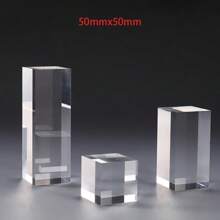 Transparent  Acrylic Square Sheet Stamping Block Photography Props Cosmetics Holders Pad  Rings Earring Jewelry Display Stand