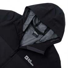 Jack Wolfskin Chaqueta cortavientos para hombre para exteriores, chaqueta deportiva resistente al agua