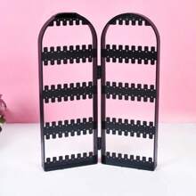 Jewelry Display Rack Necklaces Rings Plastic Folding Holder Large Capacity Bracelets Storage Hanger With Stud Earrings Holes