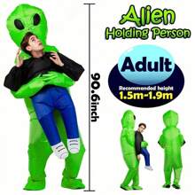 Aufblasbares Kostüm für Erwachsene, aufblasbares Alien Halloween Kostüm, aufblasbares Alien-Entführungs-Kostüm, lustiges aufblasbares Halloween-Kostüm