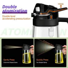 16oz Oil Dispenser For Cooking,2 In 1 Olive Oil Dispenser Bottle For Kitchen,470ML Oil Sprayer For BBQ,Salad,Air Fryer,Party
