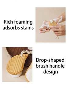 OAMC The Comma Facial Cleansing Brush With Soft Bristles Is A Manual Cleansing Tool For Makeup Removal, Specifically Designed For Makeup Artists. - White - View 3